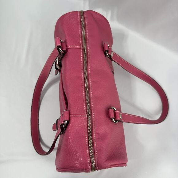 Liz Claiborne Pink Purse Bag Barrel Shoulder Bag Accessories Tote READ - Picture 4 of 16